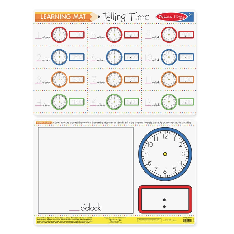 Telling Time Write-A-Mat