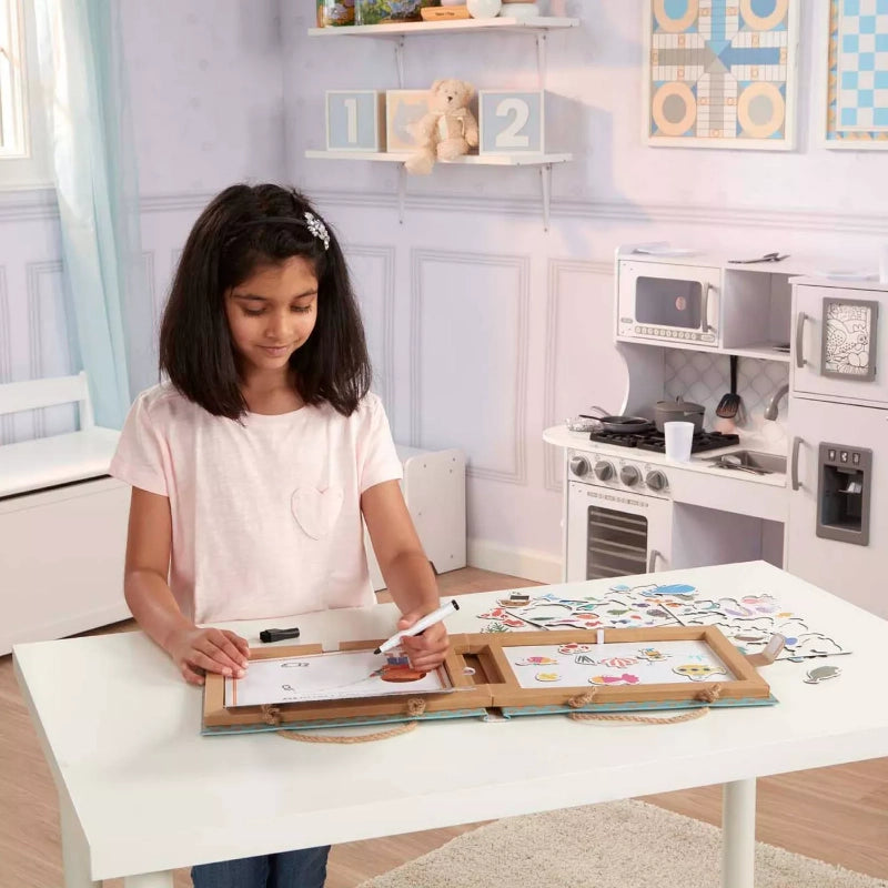 Natural Play: Play, Draw, Create Reusable Drawing & Magnet Kit- Ocean