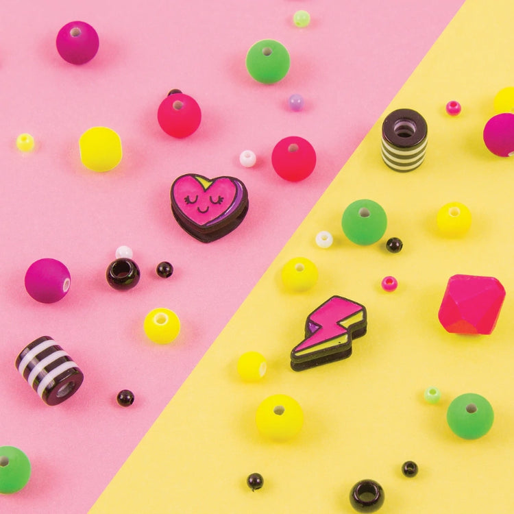 Retro Neon Black And White Bracelets- 175 Pcs