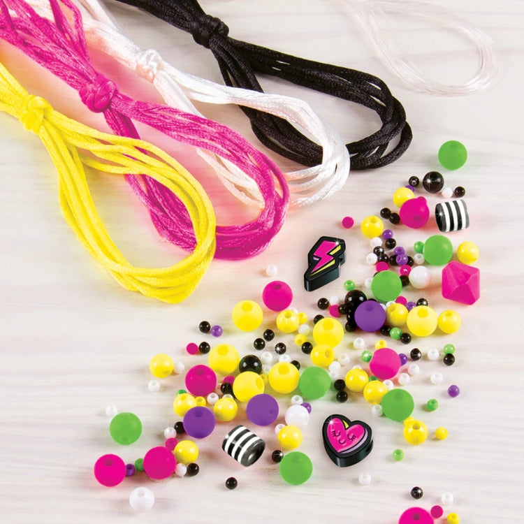 Retro Neon Black And White Bracelets- 175 Pcs