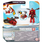 Transformers Toys EarthSpark 1-Step Flip Changer Terran Twitch Action Figure