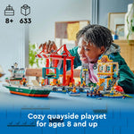 Seaside Harbor with Cargo Ship - 1226 Pcs