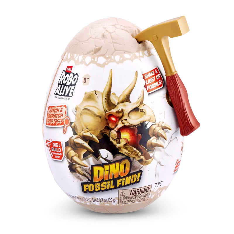 Robo Alive Dino Fossil Find Mini Surprise Egg Series 1 Asst.- 6 Pcs- PDQ