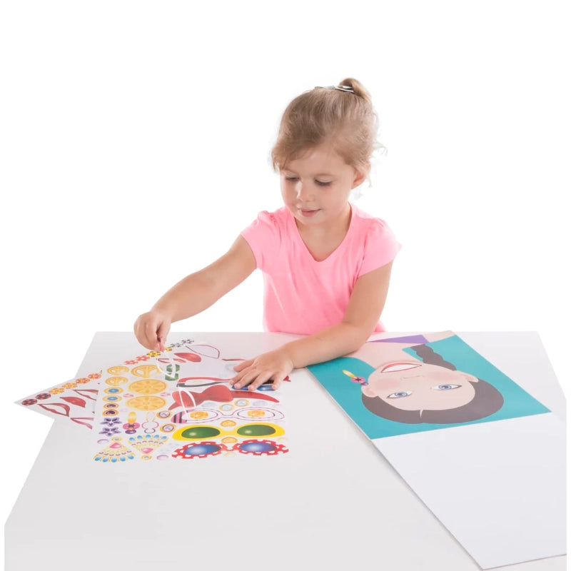 Make-A-Face Fashion Faces Sticker Pad