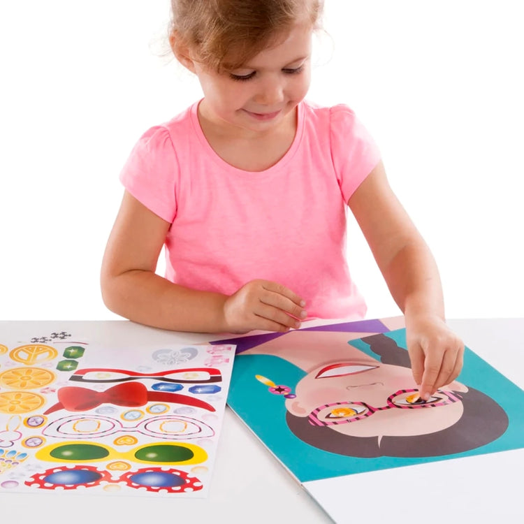Make-A-Face Fashion Faces Sticker Pad