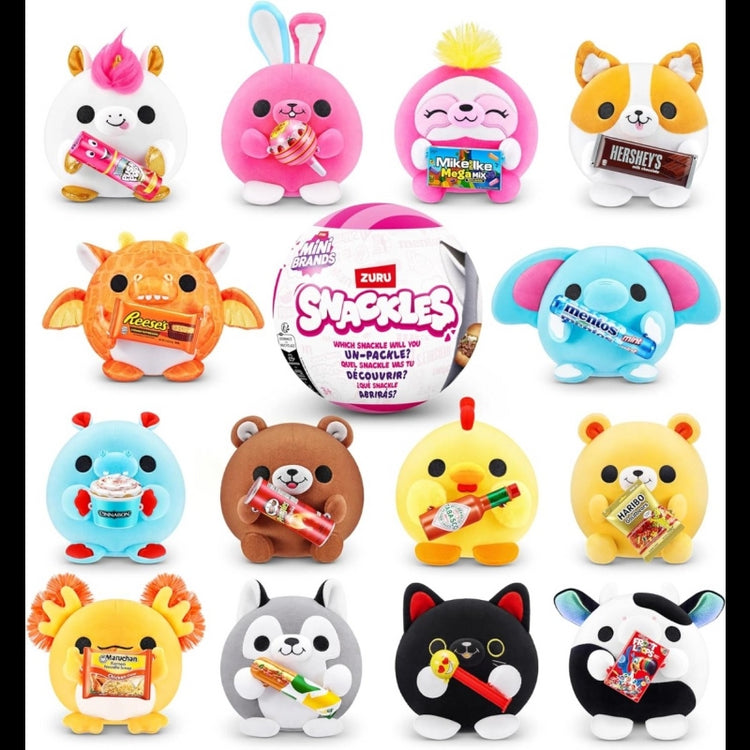 Snackles INT-Series 1 Wave 2 Plush Small 115 mm-12 Pcs- Gravity PDQ