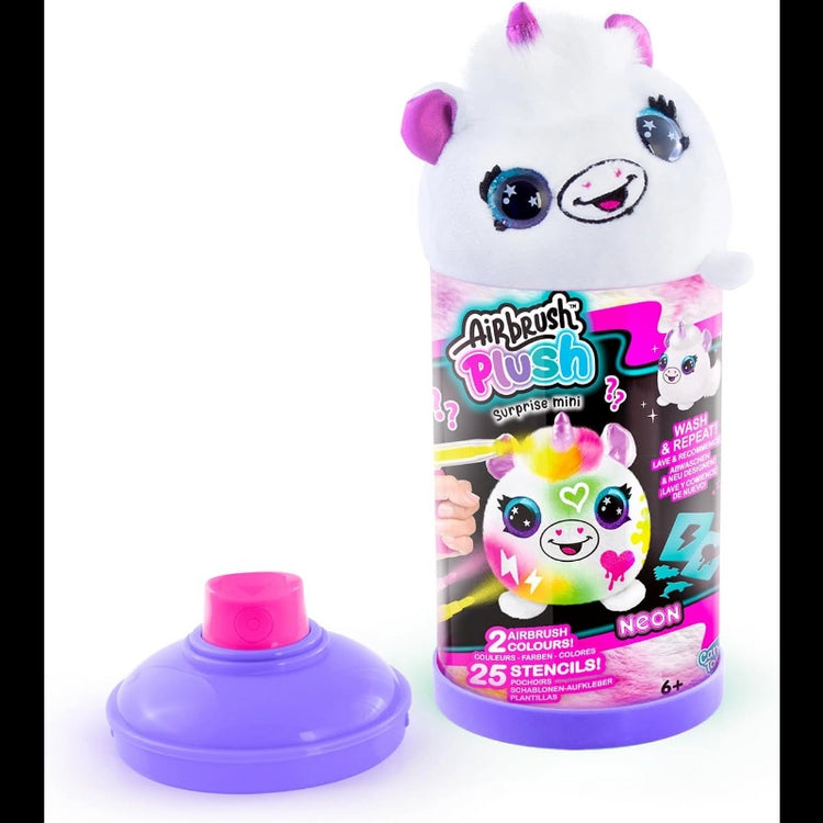 Airbrush Plush- Neon Mini Mystery 2Pack- 6 Pcs- PDQ