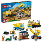 Construction Trucks and Wrecking Ball Crane- 235 Pcs