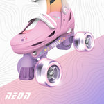 Neon Combo Skates 2-in-1 (Size 3-6)- Rainbow