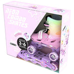 Neon Combo Skates 2-in-1 (Size 3-6)- Rainbow