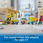 Construction Trucks and Wrecking Ball Crane- 235 Pcs