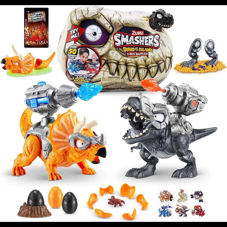Smashers Dino Island S1 T-Rex Battle Playset