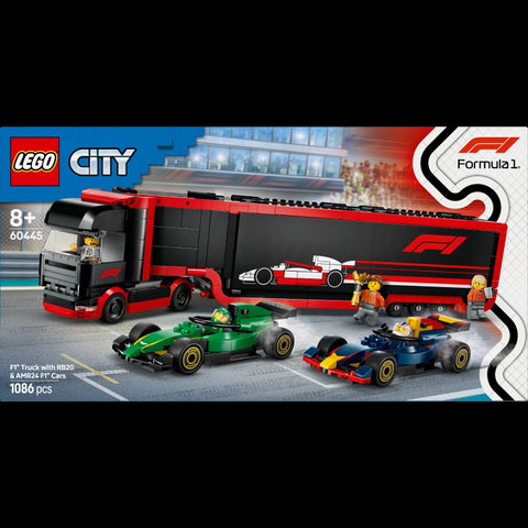 F1® Truck with RB20 & AMR24 F1® Cars- 1086 Pcs