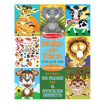 Make-A-Face Crazy Animals Sticker Pad