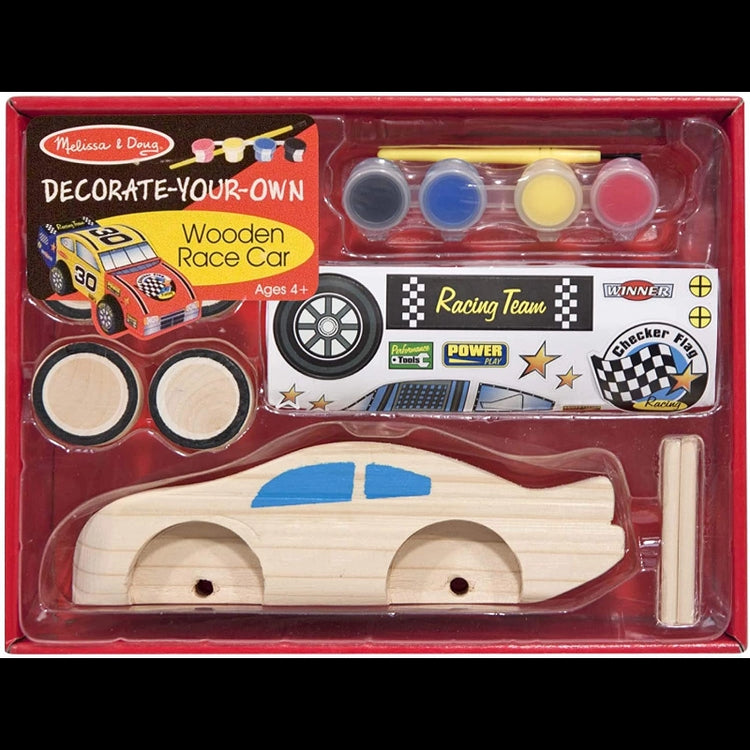 Decorate-Your-Own Wooden Race Car