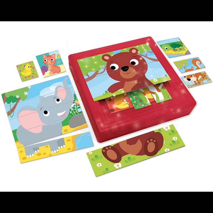 Carotina Baby 8 Progressive Puzzle- Baby Animals