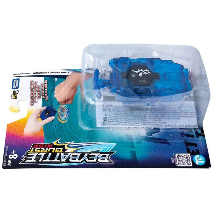 BeyBattle Burst Rise Long String Launcher Right Spin- Clear Blue