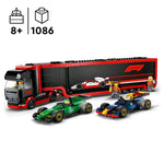 F1® Truck with RB20 & AMR24 F1® Cars- 1086 Pcs