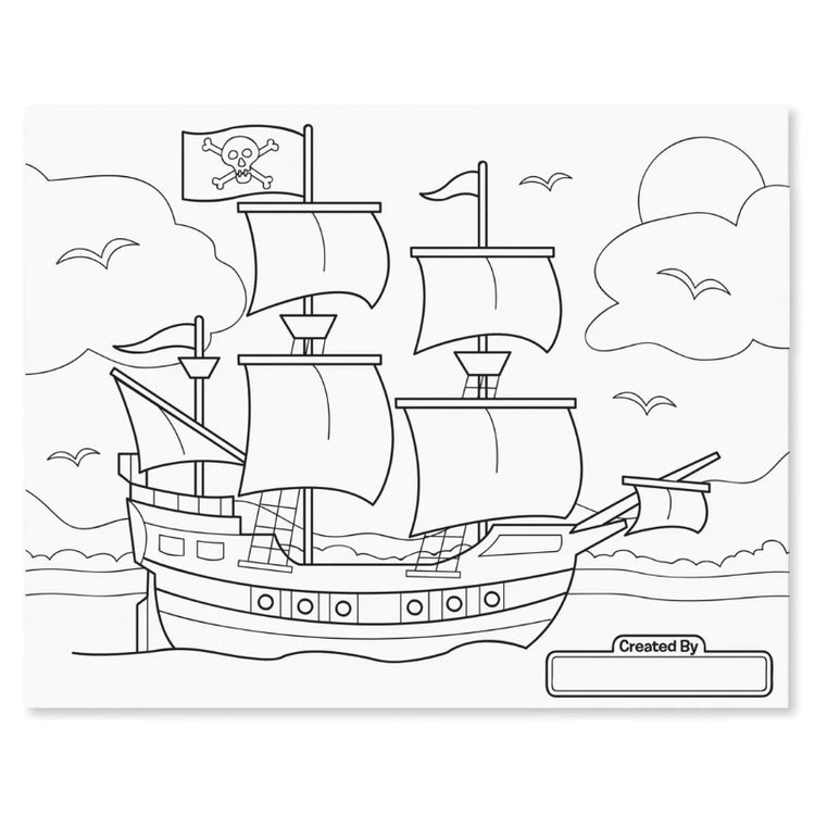 Jumbo Coloring Pad- Multi Theme (Blue)