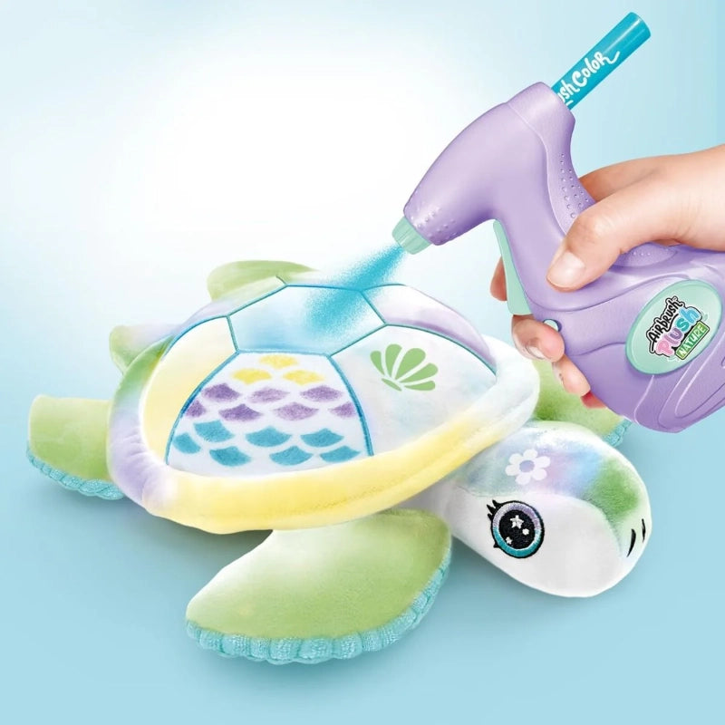 Airbrush Plush Nature- Green Turtle