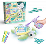 Airbrush Plush Nature- Green Turtle
