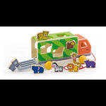 Pull Along Truck With Shape Sorter- Animal Puzzles
