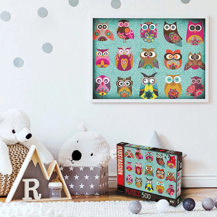 Multi Owls Puzzle- 500 Pcs