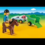 1.2.3 Car with Horse Trailer-5 Pcs