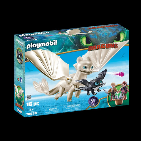 Light Fury and Baby Dragon with Kids- 16 Pcs