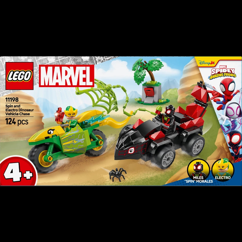 Spin and Electro Dinosaur Vehicle Chase- 124 Pcs