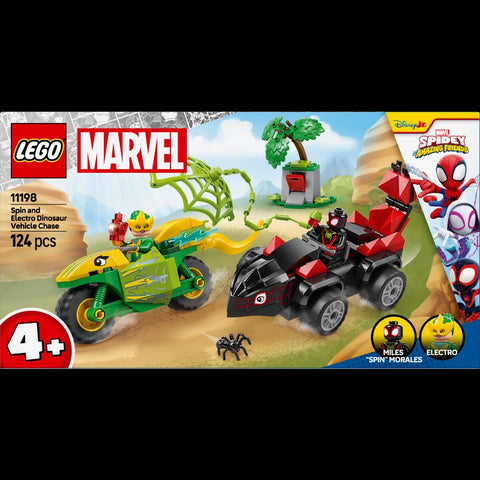Spin and Electro Dinosaur Vehicle Chase- 124 Pcs