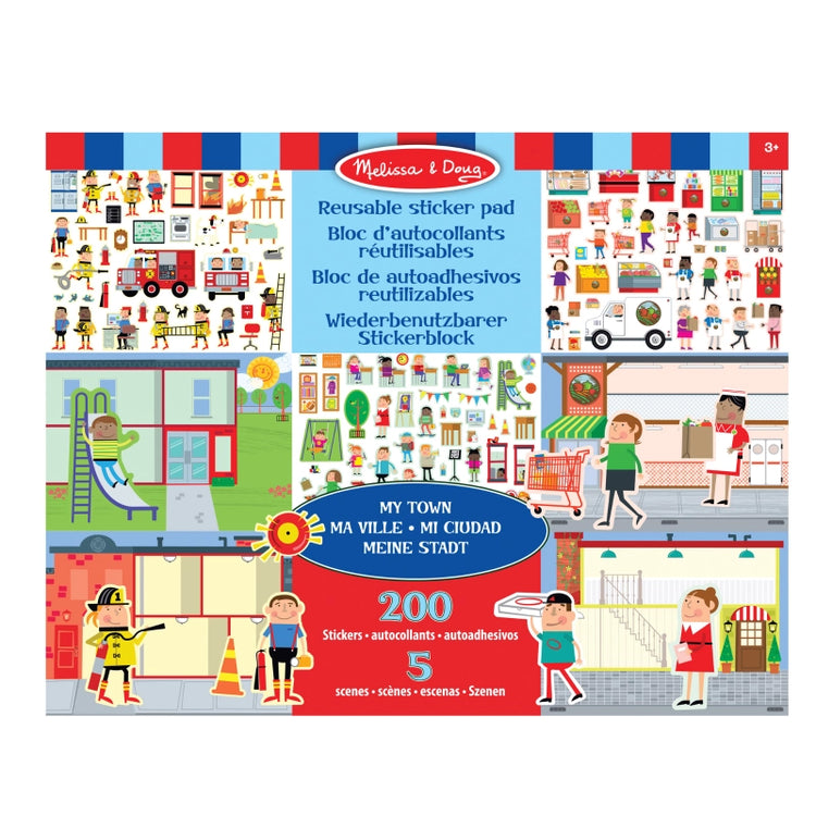 Reusable Sticker Pad- My Town