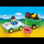 1.2.3 Car with Horse Trailer-5 Pcs